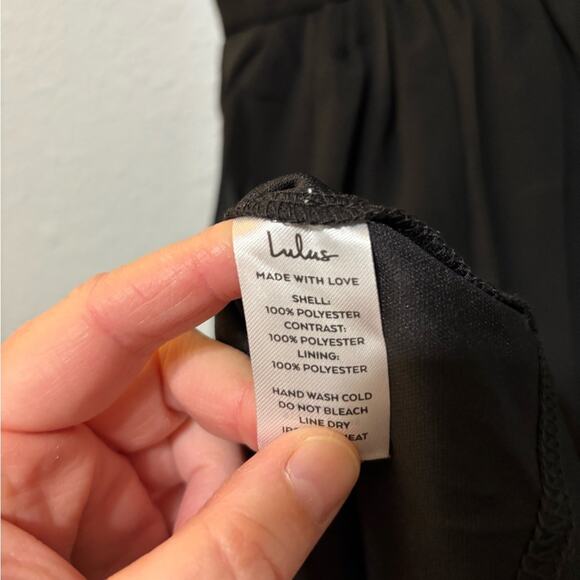 Lulus NWT Angel in Disguise Black Lace Mini Skater Dress M - Picture 9 of 9